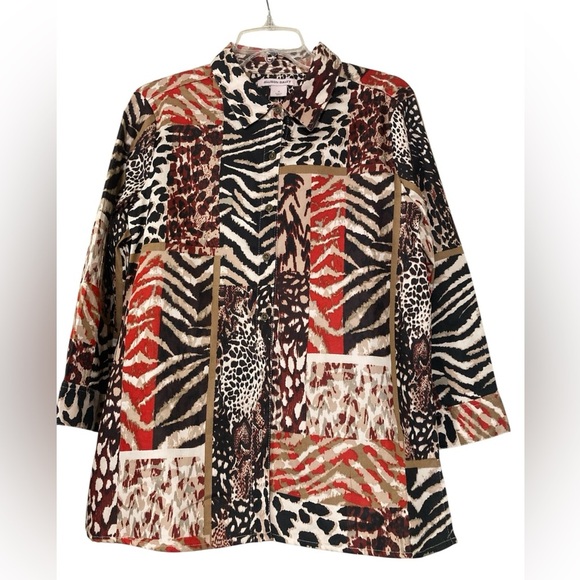 Allison Daley Wild Print Jacket shirt - Picture 1 of 7